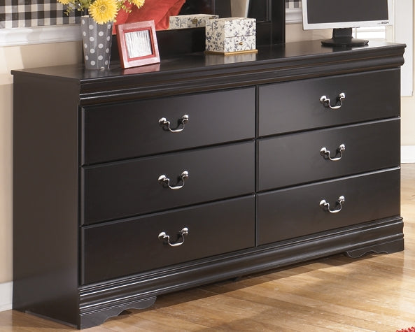 Louis Philippe Black Six-Drawer Dresser