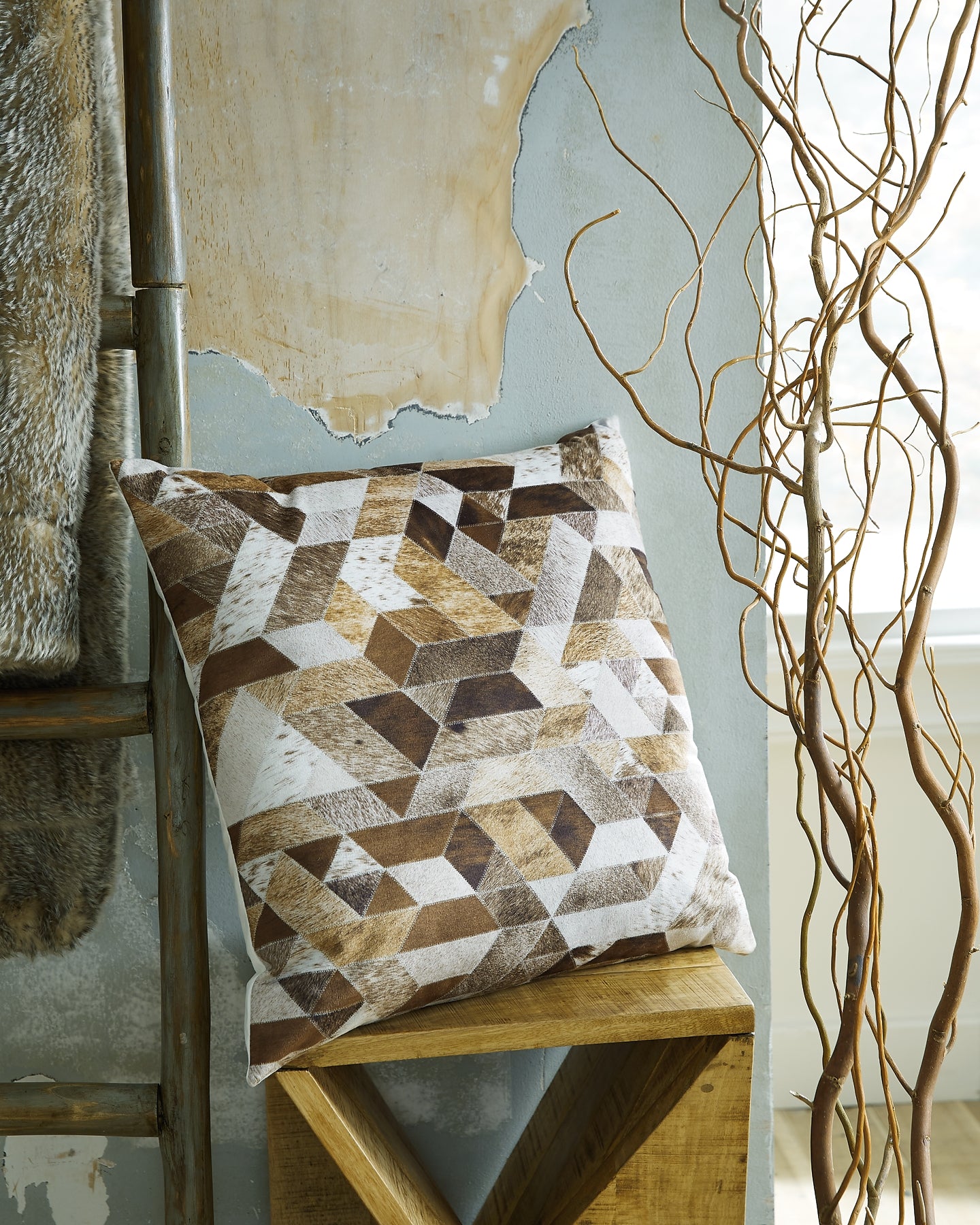 Contemporary Cowhide Toss Pillow