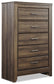 Juararo King/California King Panel Headboard with Mirrored Dresser, Chest and Nightstand