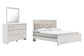 Altyra King Panel Bed with Mirrored Dresser