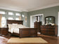 Porter California King Panel Bed with Mirrored Dresser