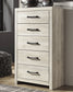 Cambeck King Upholstered Panel Bed with Mirrored Dresser, Chest and Nightstand