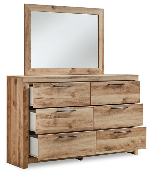 Hyanna Queen Panel Bed with Mirrored Dresser, Chest and Nightstand