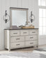 Darborn King Panel Bed with Mirrored Dresser, Chest and Nightstand